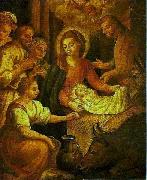 Bento Jose Rufino Capinam Birth of Christ oil painting on canvas